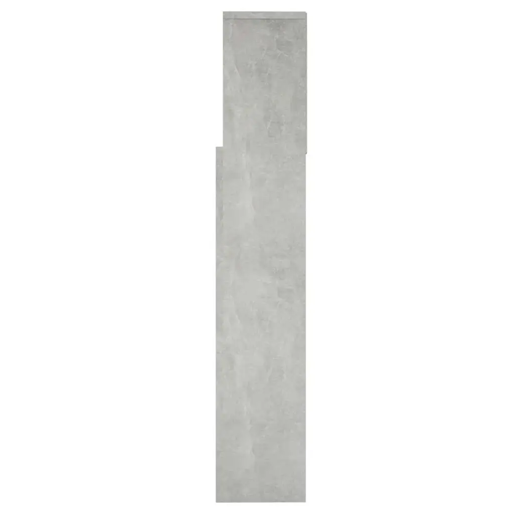 Grey Wall-Mounted Headboard Cabinet for Bedroom Storage