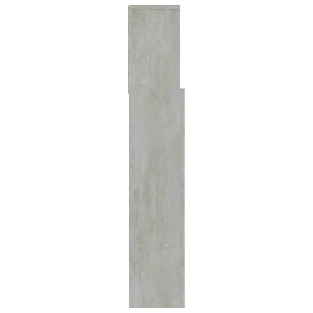 Grey Wall-Mounted Headboard Cabinet for Bedroom Storage