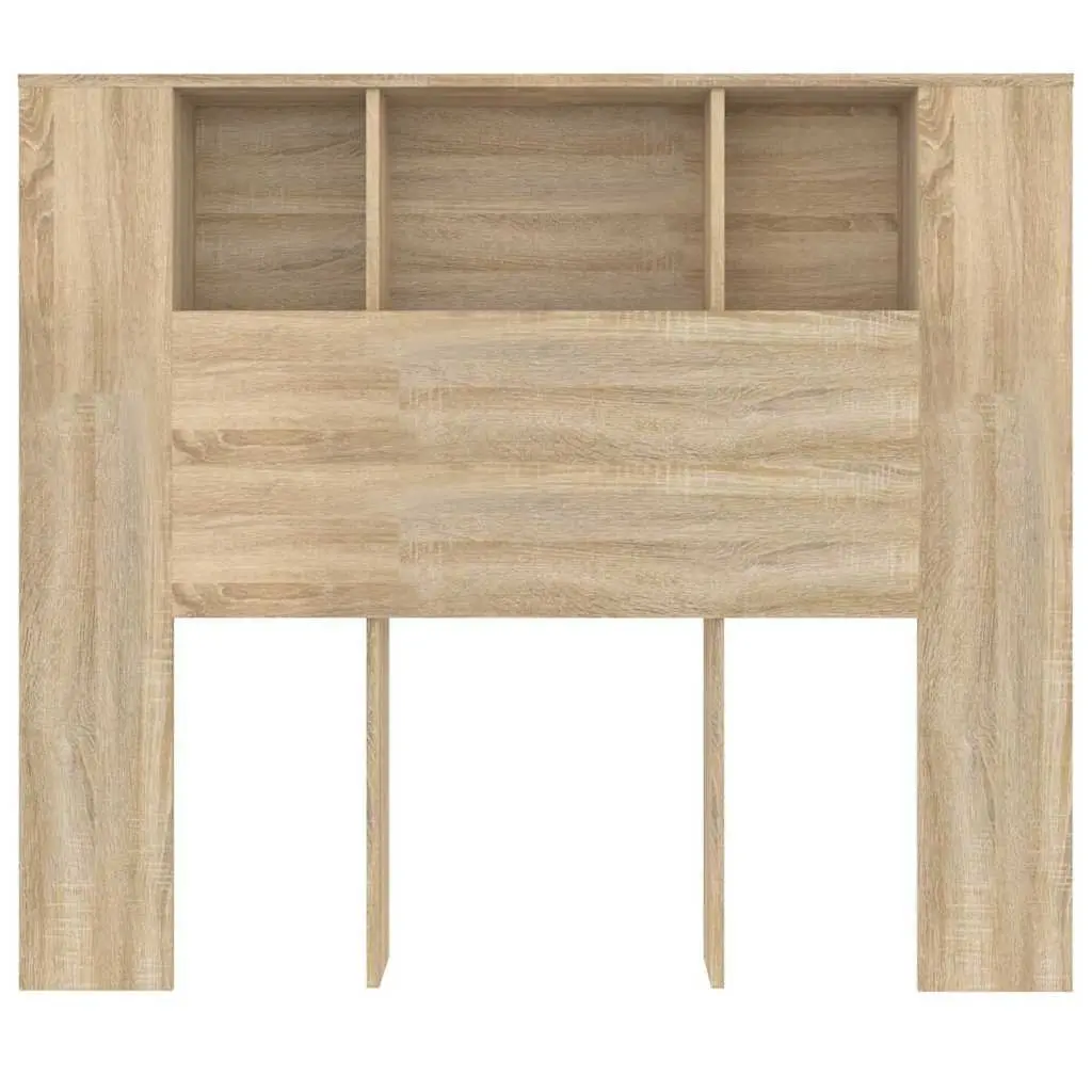Headboard Cabinet 120cm Wall-Mounted Bedroom Storage Bookcase with Compartments