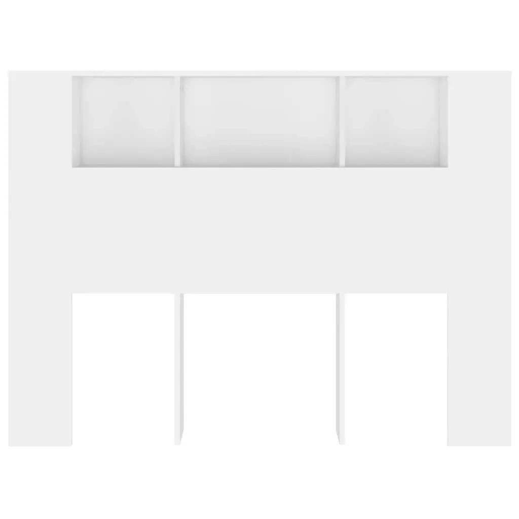 White Wall-Mounted Headboard Cabinet 140cm