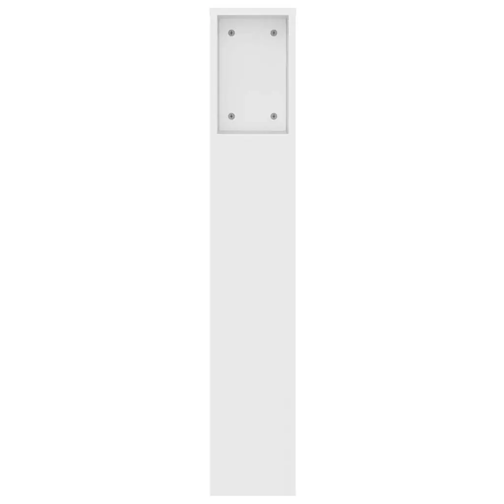 White Wall-Mounted Headboard Cabinet 140cm