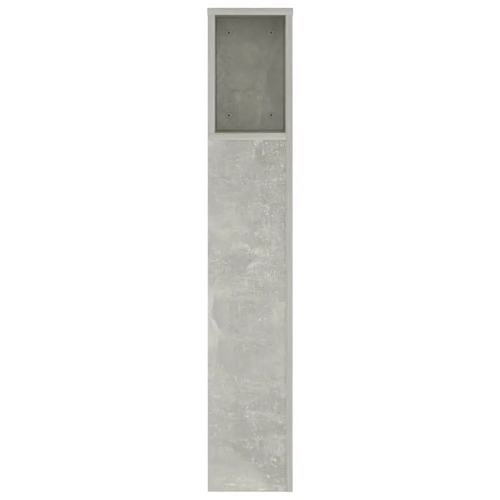 Grey Wall-Mounted Headboard Cabinet with Storage
