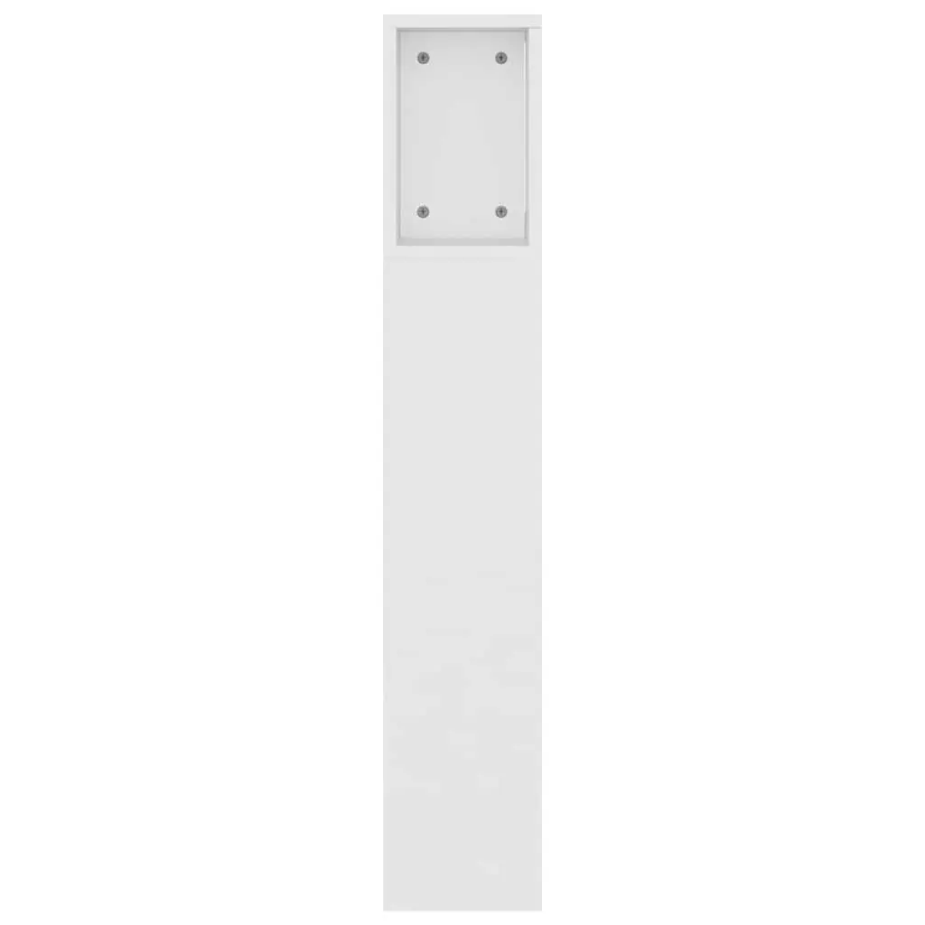 White Wall-Mounted Headboard Cabinet for Bedroom Storage