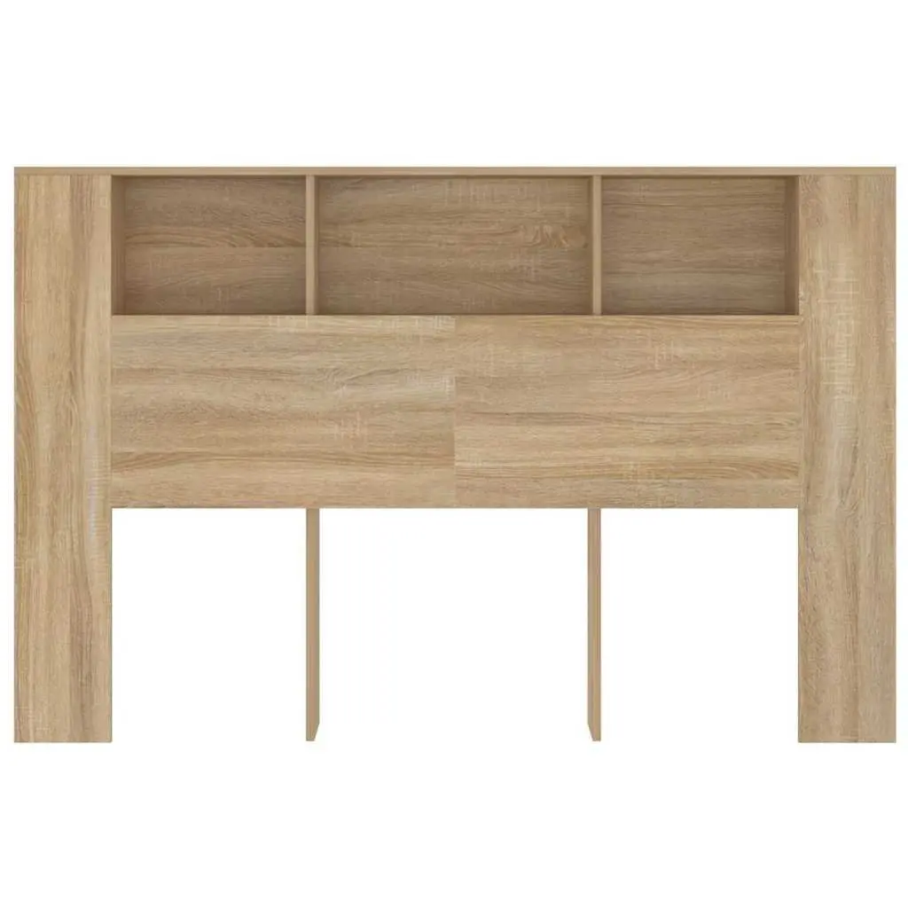 Headboard Cabinet Brown 160 cm Bedroom Storage Engineered Wood Bedside