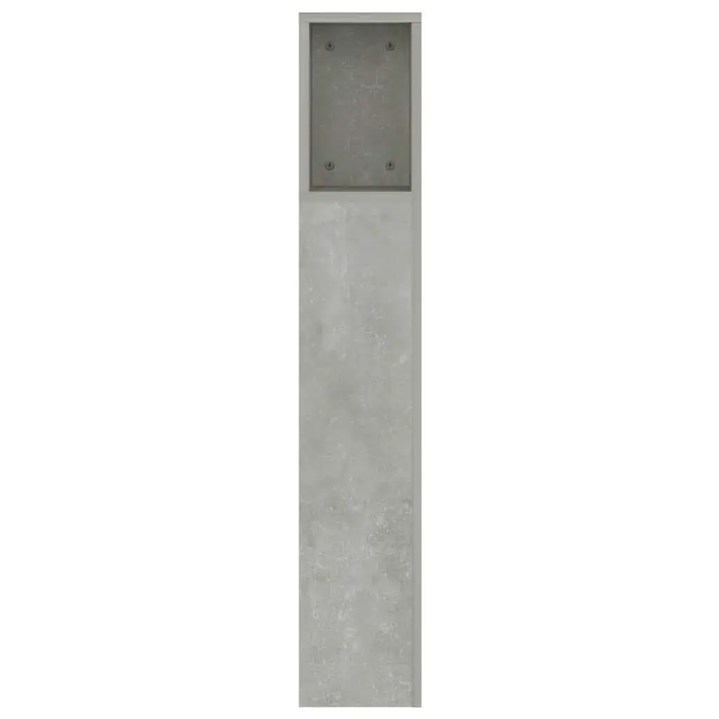 Grey Wall-Mounted Headboard Cabinet with Storage