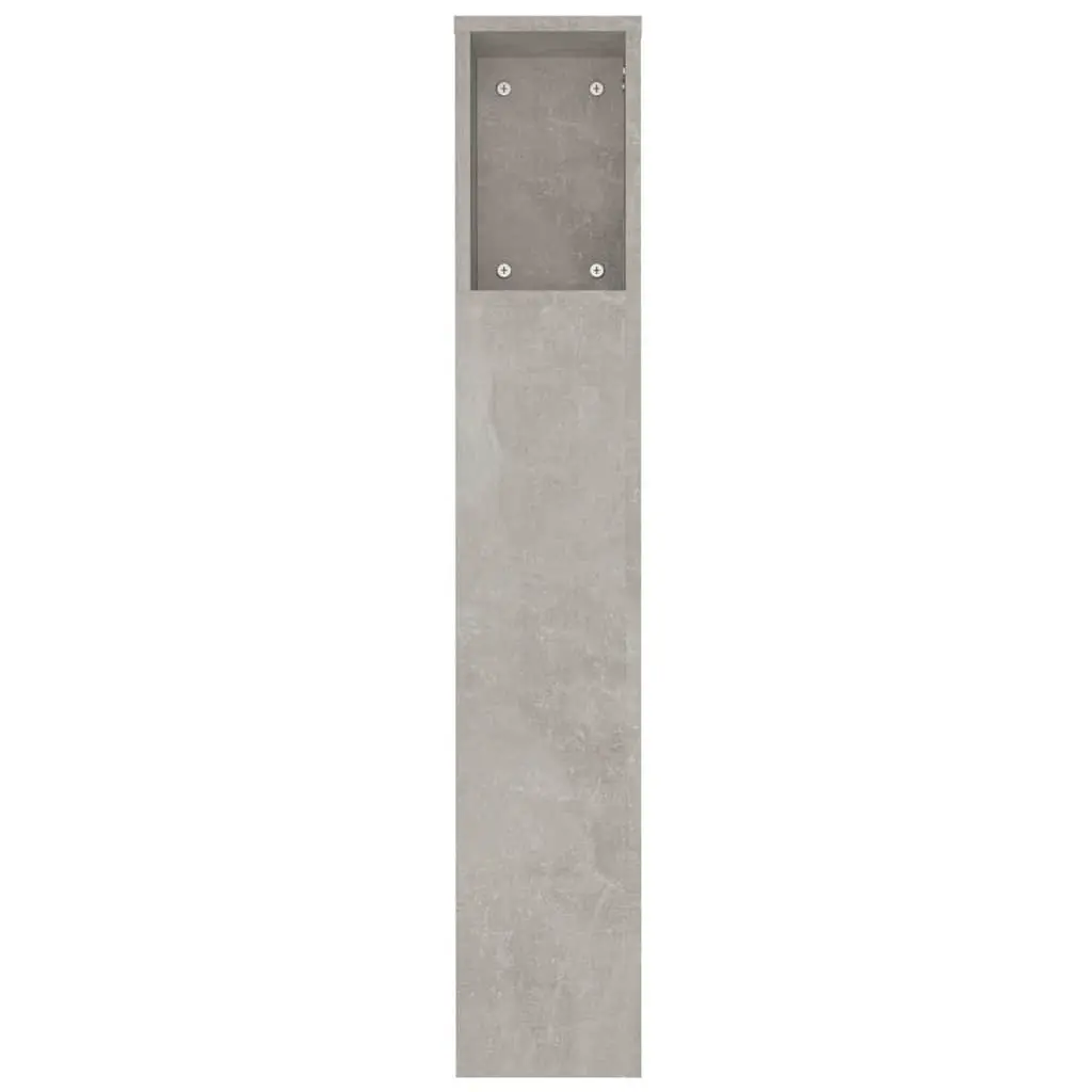 Grey Wall-Mounted Headboard Cabinet for Bedroom Storage