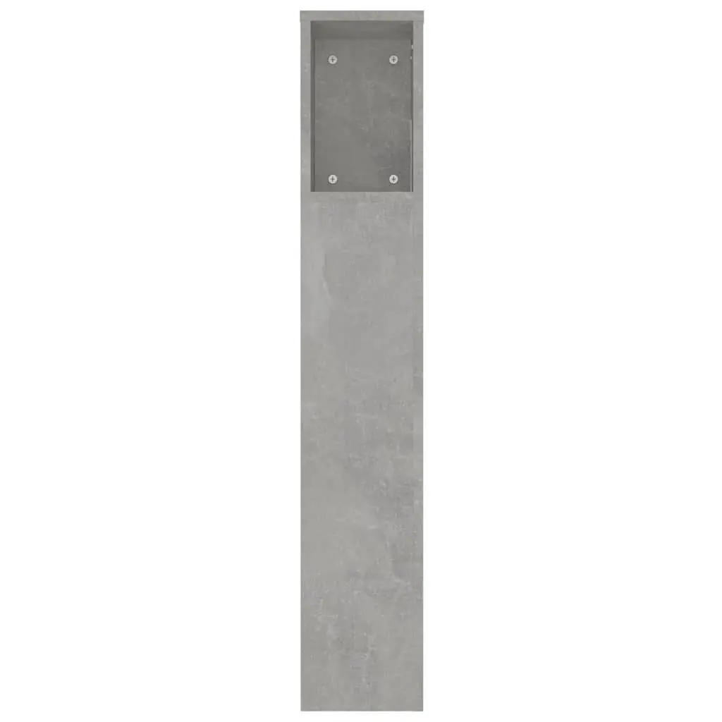 Headboard Cabinet Grey 220cm Engineered Wood Wall-Mounted Storage Bedroom Furniture Organiser