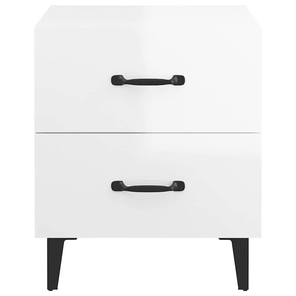 Bedside Cabinets in White High Gloss Finish