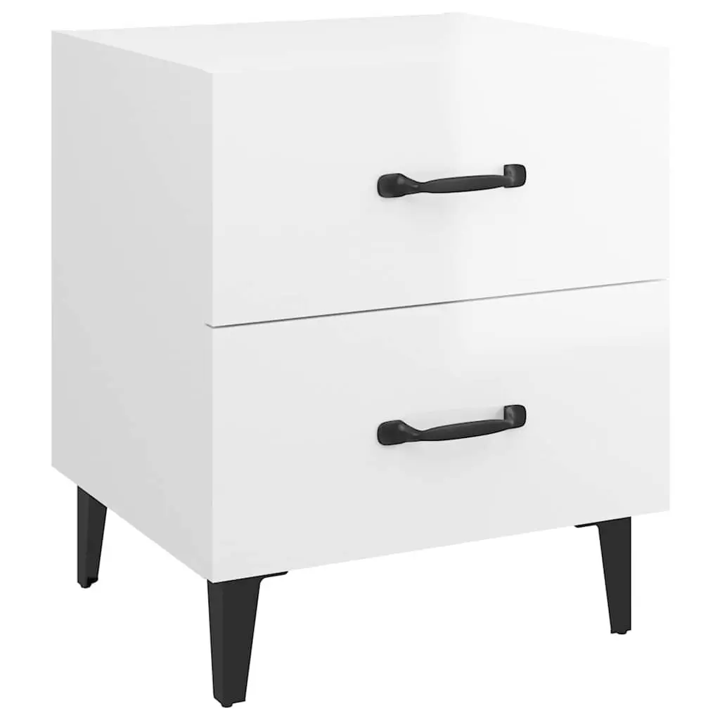 Bedside Cabinets in White High Gloss Finish