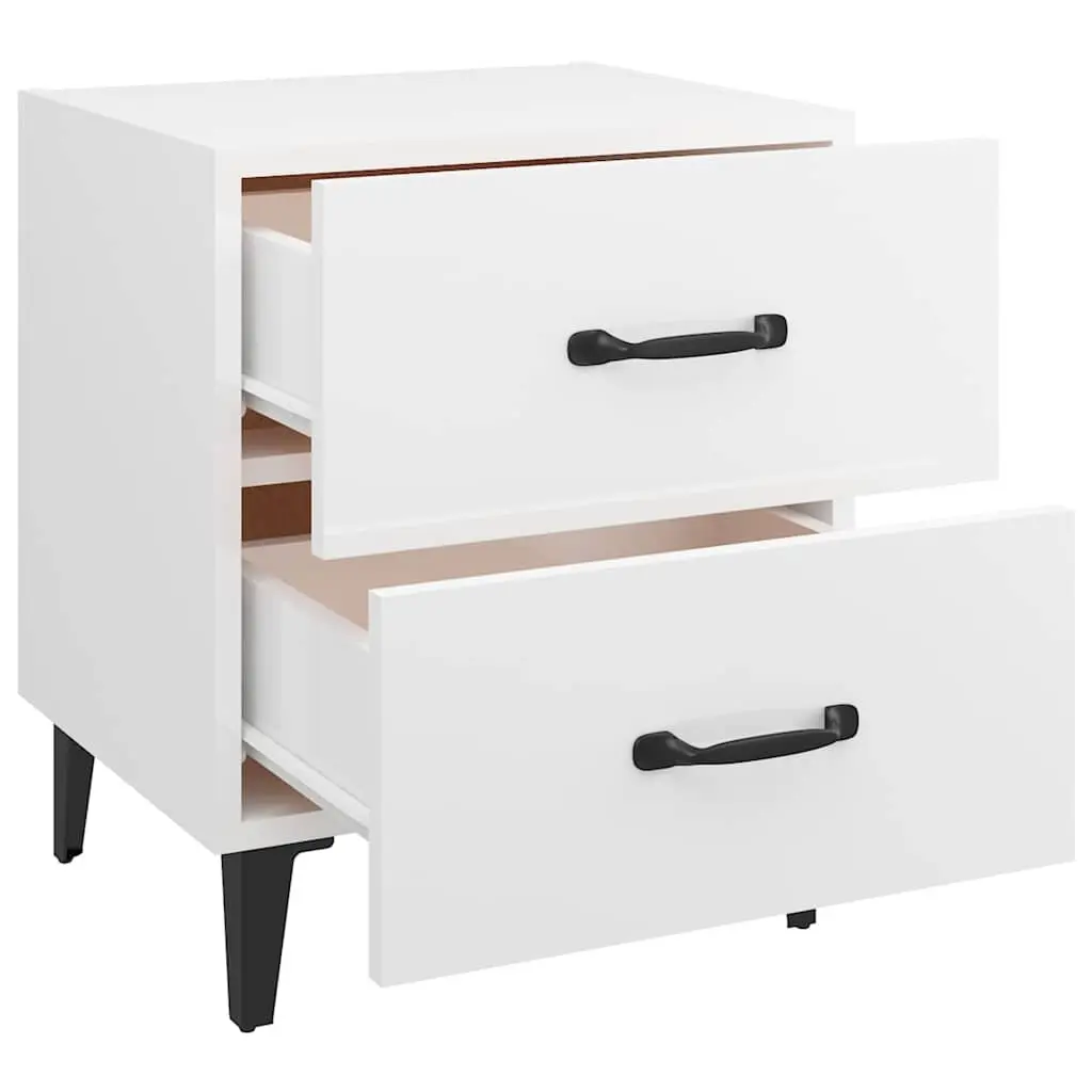 Bedside Cabinets in White High Gloss Finish
