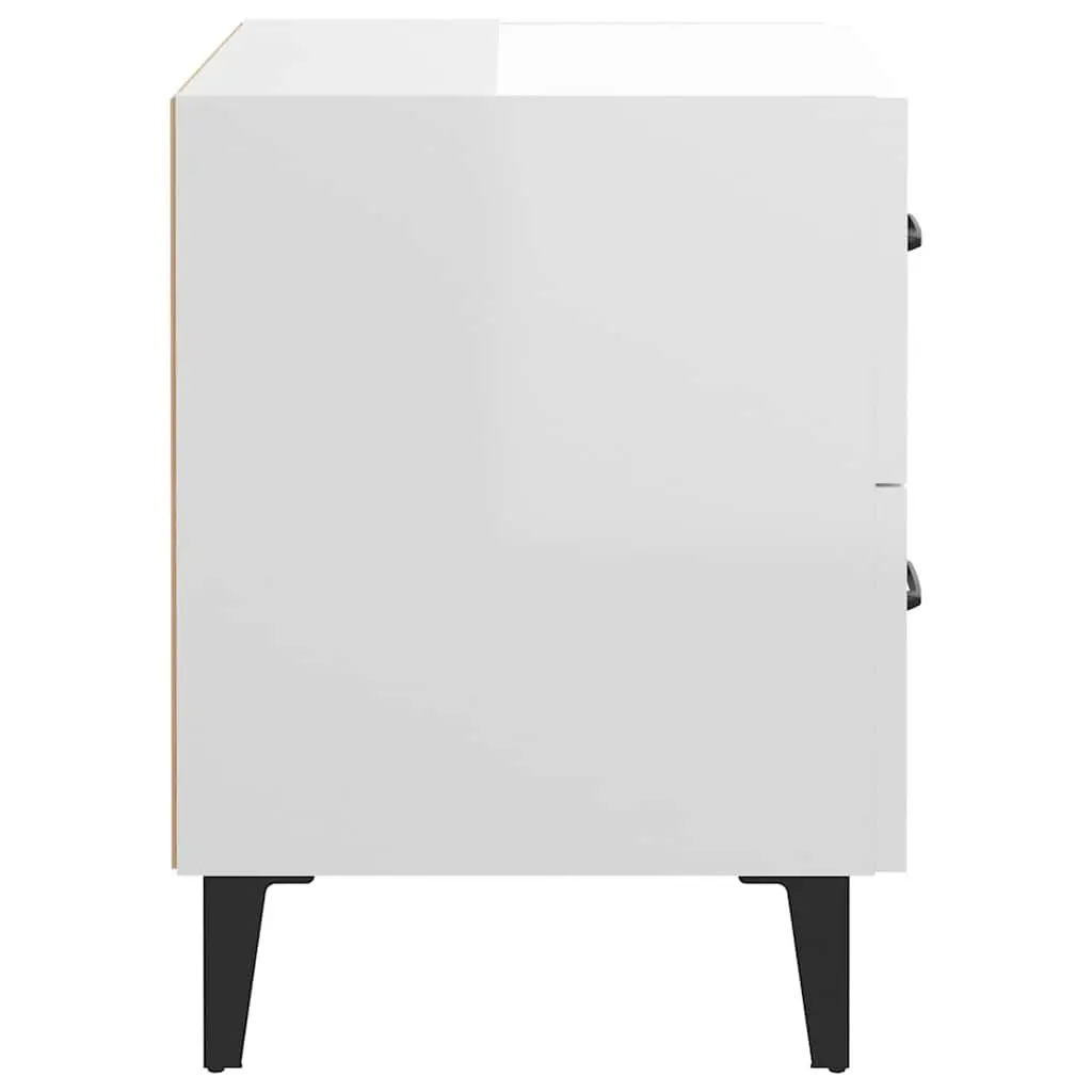 Bedside Cabinets in White High Gloss Finish