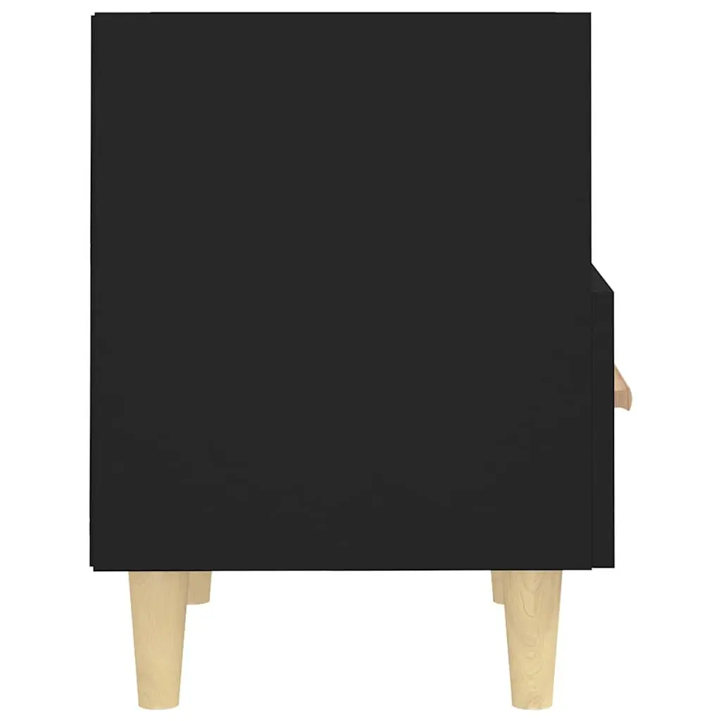 Bedside Cabinets 2 pcs Black Scandinavian Bedroom Storage Nightstand Tables
