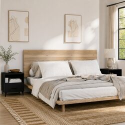 Black Bedside Cabinets 2 pcs with Storage Drawer and Shelf