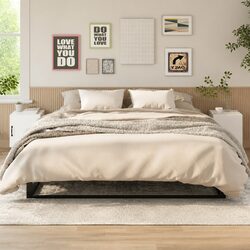 Elegant White Bedside Cabinet Set of 2 for Storage