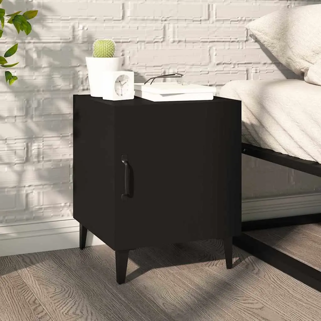 Black Nightstand Set for Bedroom Storage