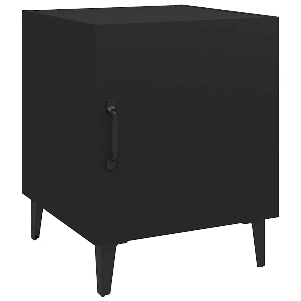 Black Nightstand Set for Bedroom Storage