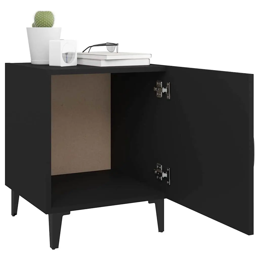 Black Nightstand Set for Bedroom Storage