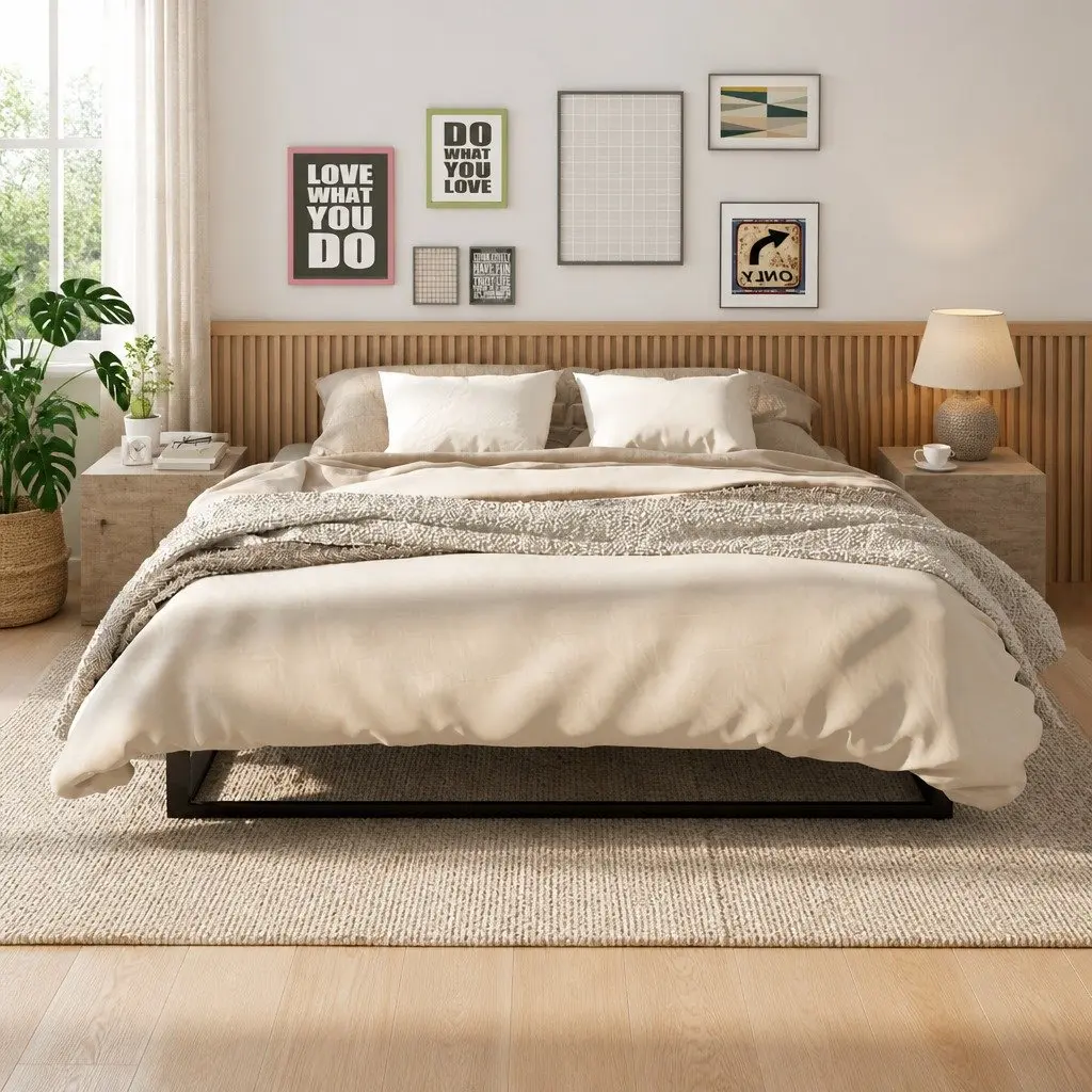 Grey Engineered Wood Nightstands Set