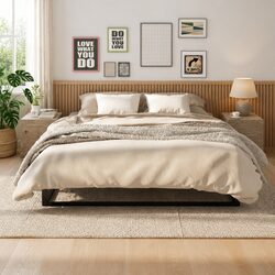 Elegant Grey Engineered Wood Nightstands Set