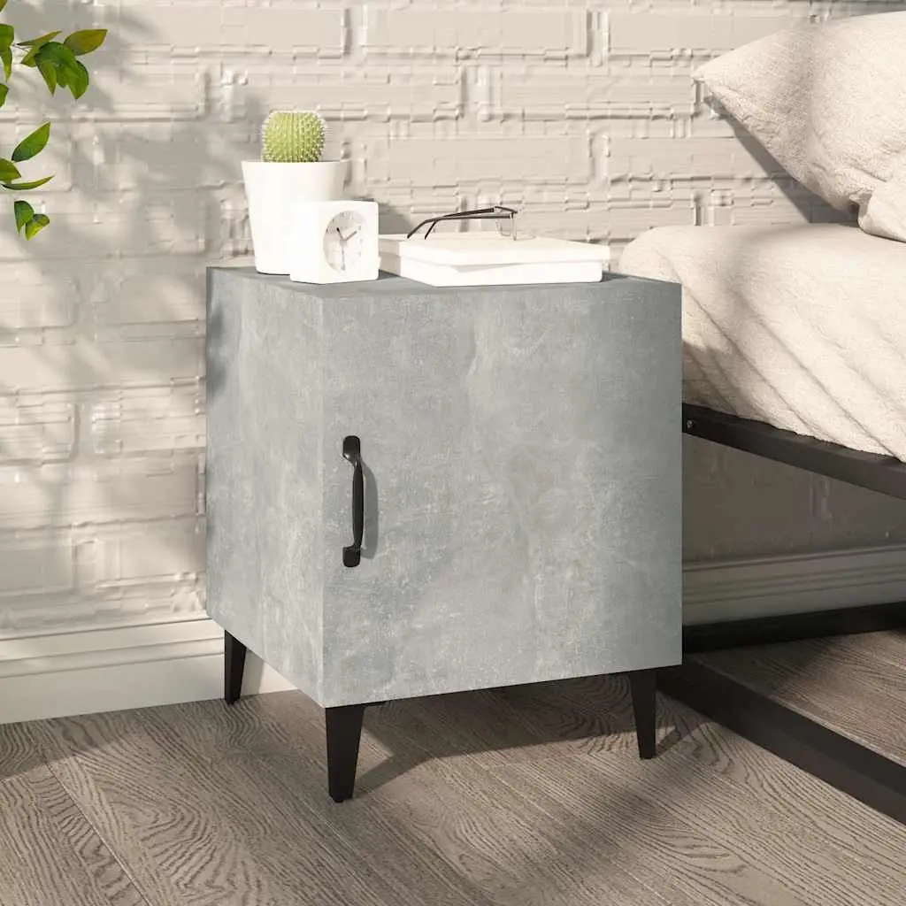 Grey Engineered Wood Nightstands Set