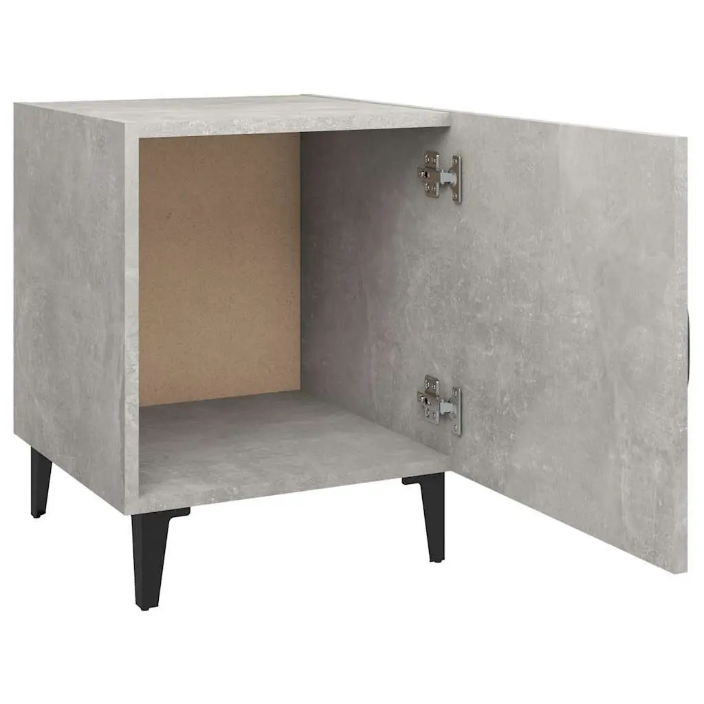 Grey Engineered Wood Nightstands Set