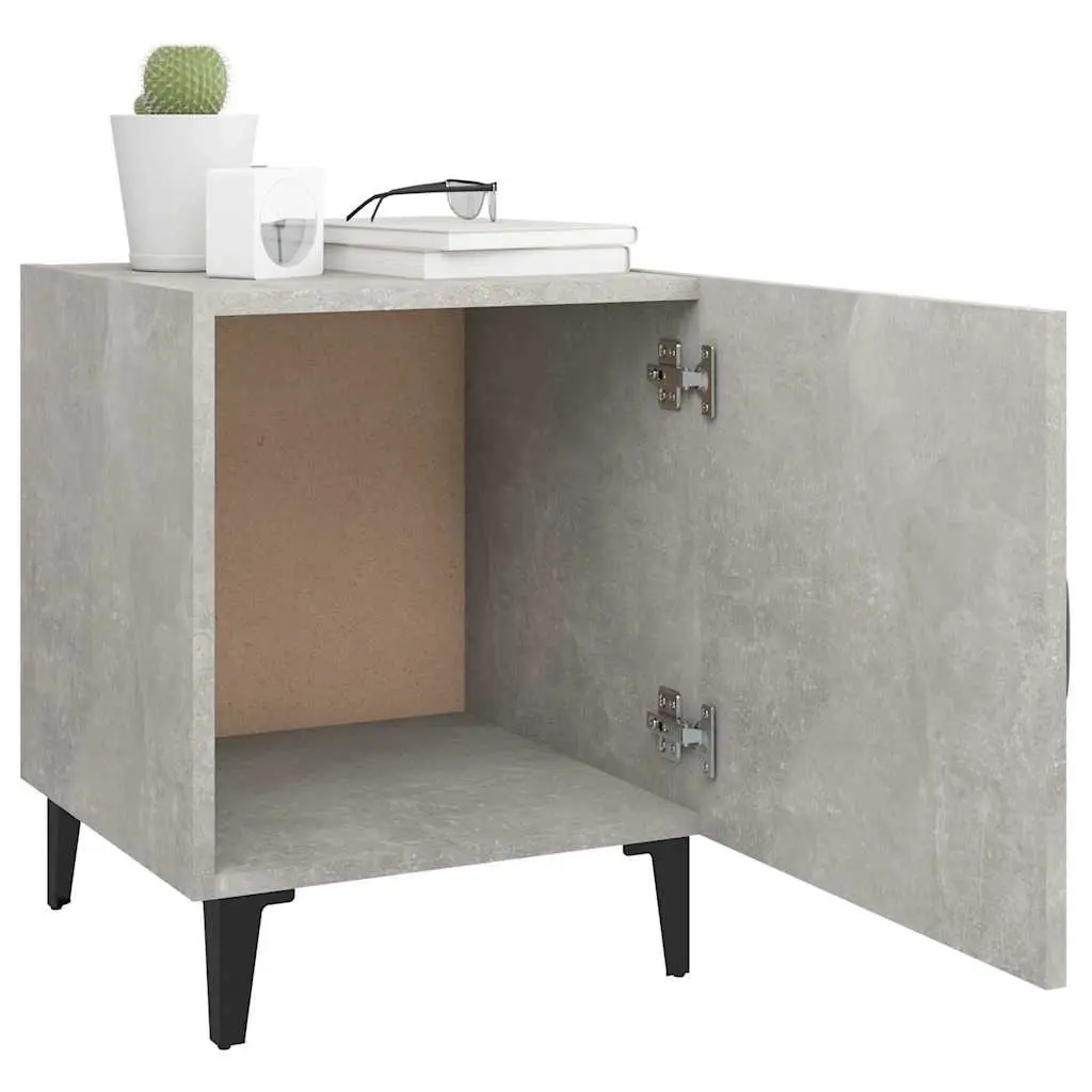 Grey Engineered Wood Nightstands Set