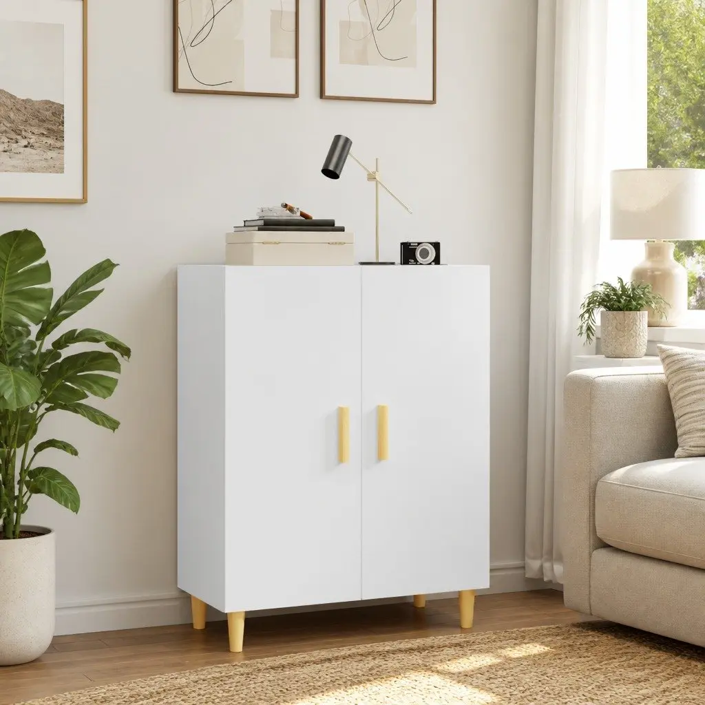 White Storage Buffet Sideboard Cabinet 70x34x90cm