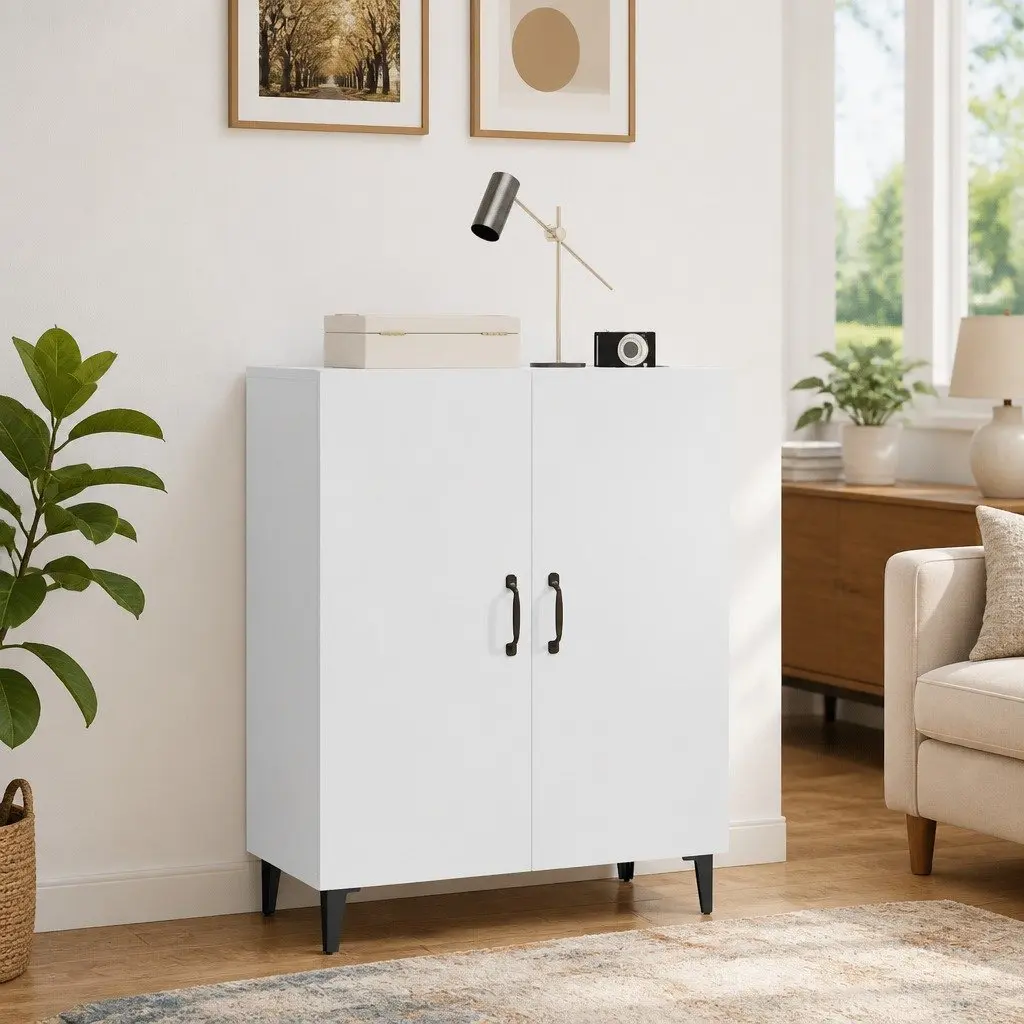 White Sideboard 70x34x90 cm for Storage