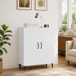 Elegant White Sideboard 70x34x90 cm for Storage