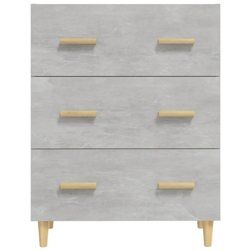 Grey Sideboard Storage Cabinet with 3 Drawers