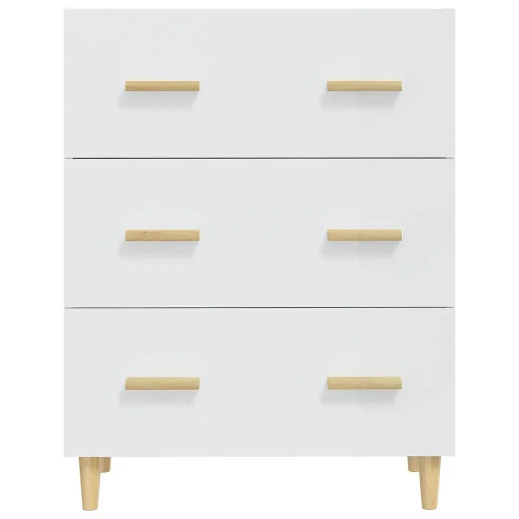 White High Gloss Sideboard Cabinet 70x34x90cm