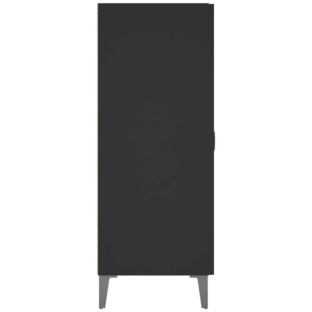 Black Sideboard Cabinet 69.5x34x90cm Storage Buffet with Door Drawers