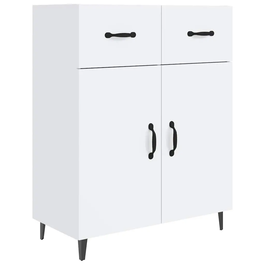High Gloss White Sideboard with Storage 69.5x34x90cm