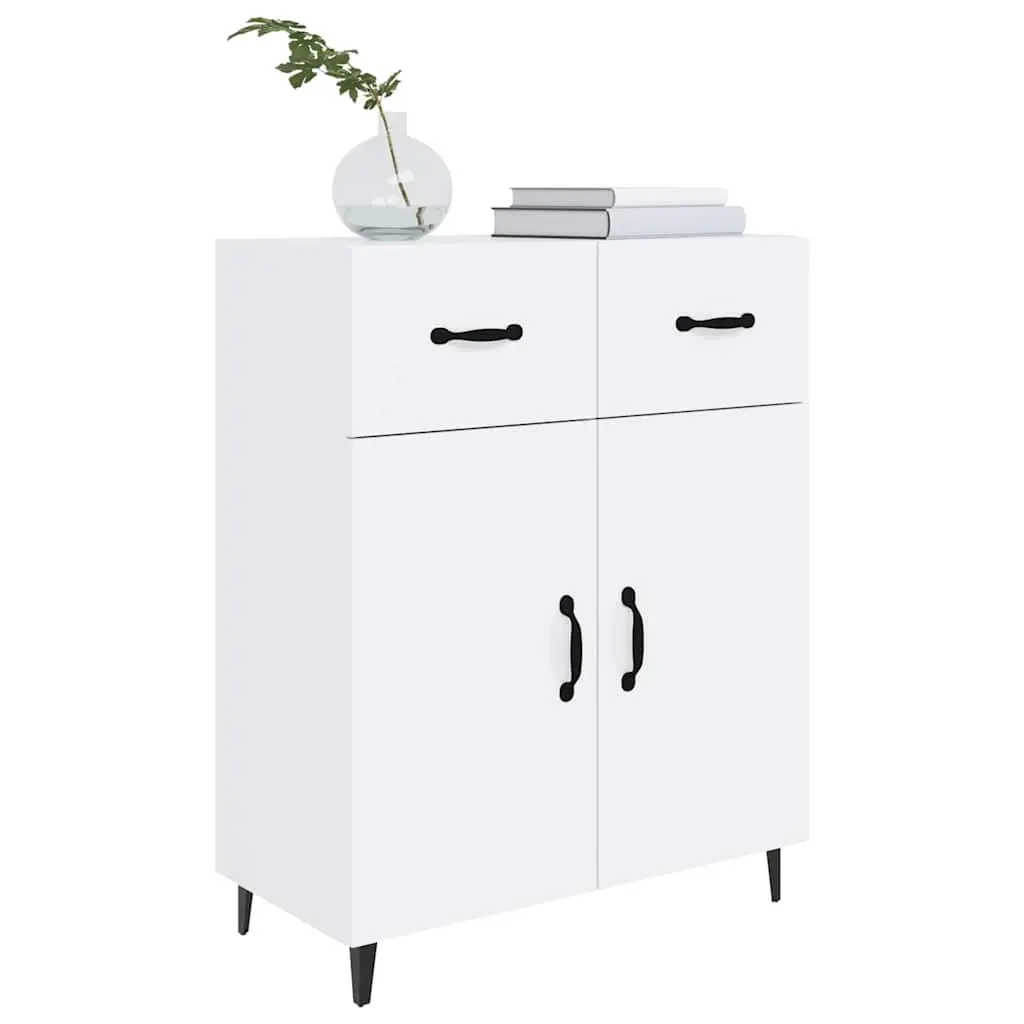 High Gloss White Sideboard with Storage 69.5x34x90cm