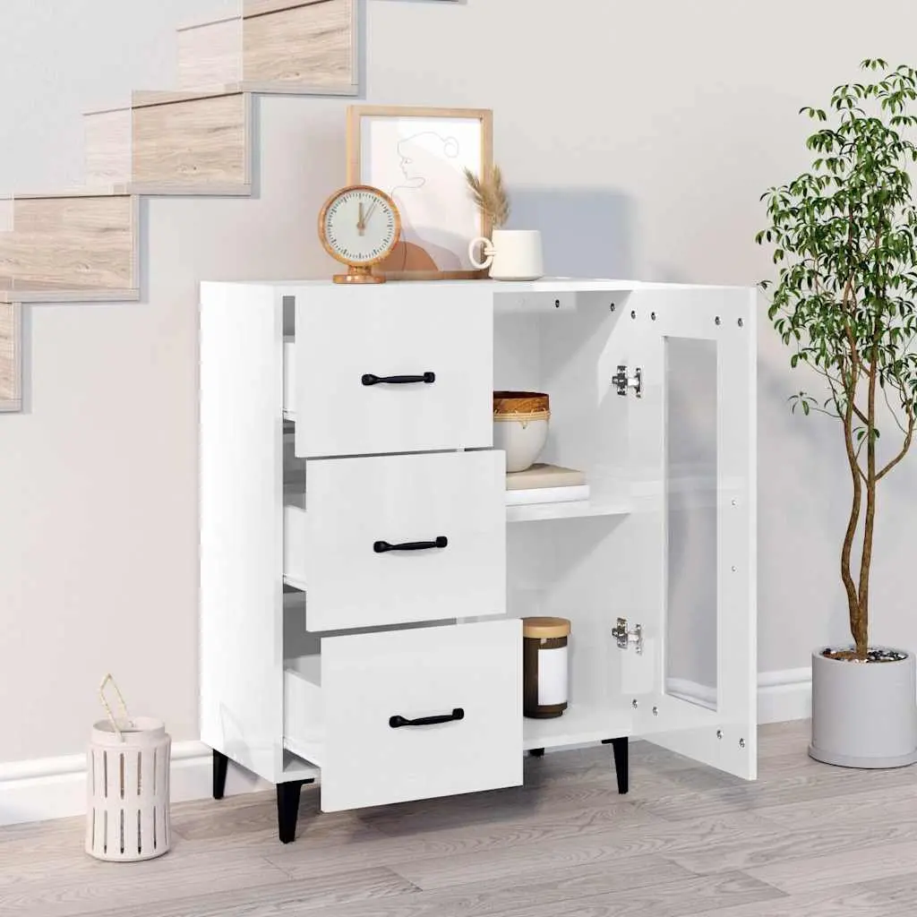 High Gloss White Sideboard for Storage