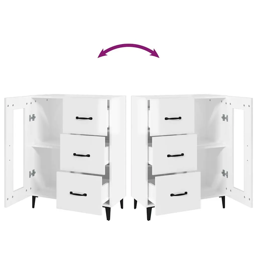 High Gloss White Sideboard for Storage