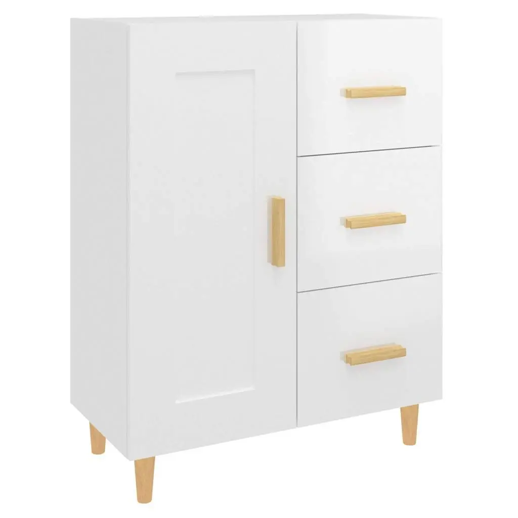 White High Gloss Sideboard Storage Cabinet