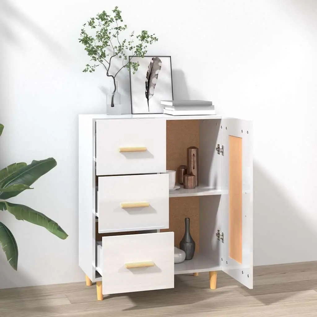 White High Gloss Sideboard Storage Cabinet
