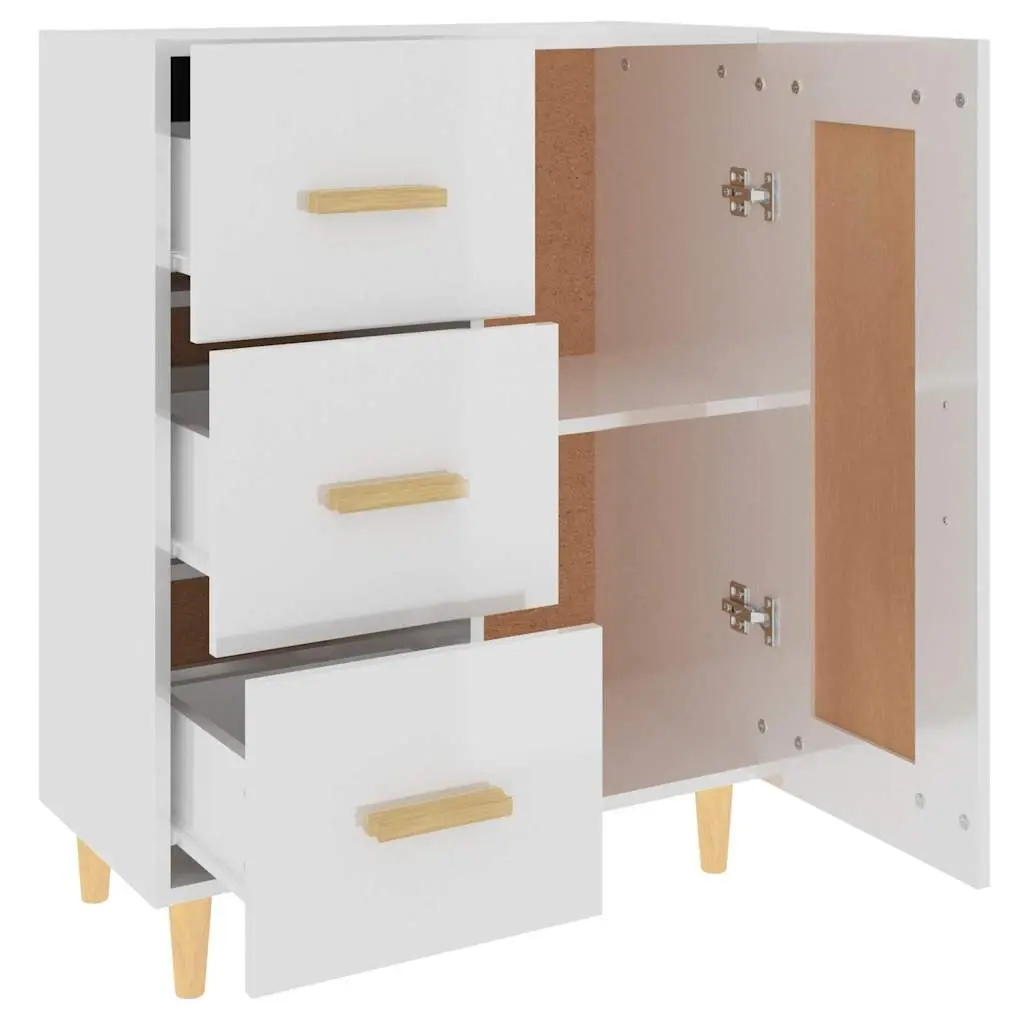 White High Gloss Sideboard Storage Cabinet