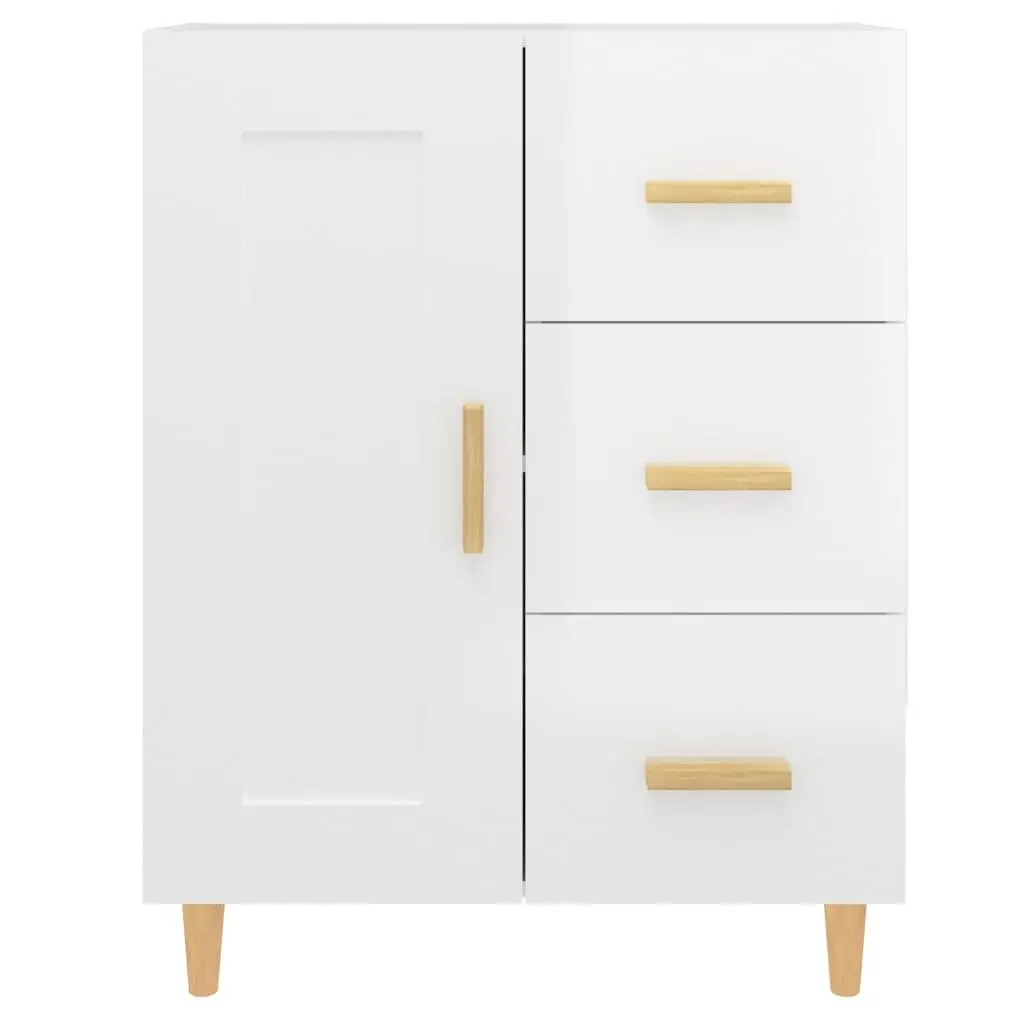 White High Gloss Sideboard Storage Cabinet