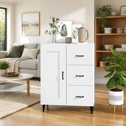 Elegant White Sideboard Cabinet for Living Room