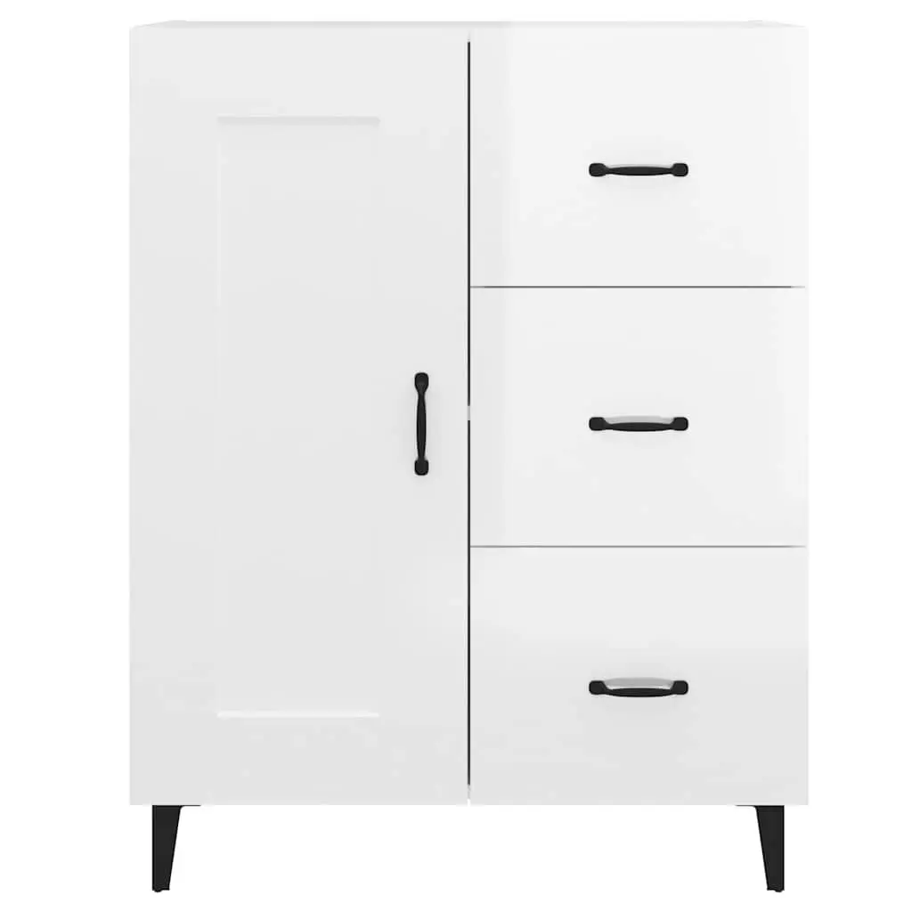 High Gloss White Sideboard Storage Cabinet for Living Rooms