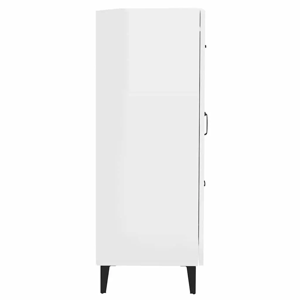 High Gloss White Sideboard Storage Cabinet for Living Rooms