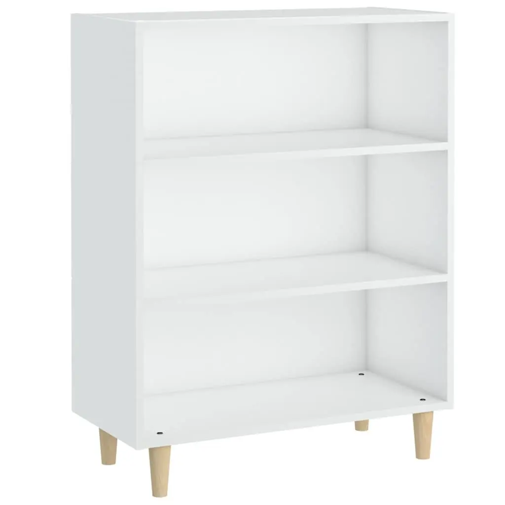 White Sideboard Cabinet Storage Furniture 3 Shelves Engineered Wood