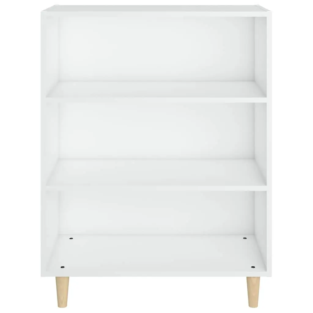 White Sideboard Cabinet Storage Furniture 3 Shelves Engineered Wood