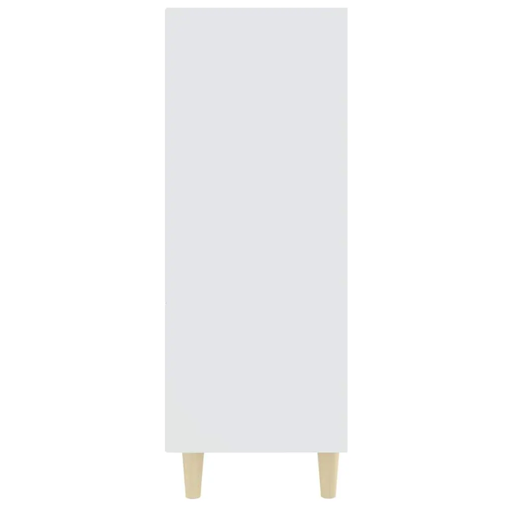 White Sideboard Cabinet Storage Furniture 3 Shelves Engineered Wood