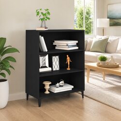 Elegant Black Sideboard Storage Cabinet 69.5x32.5x90 cm