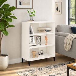 High Gloss White Sideboard Storage Cabinet 69.5x32.5x90cm