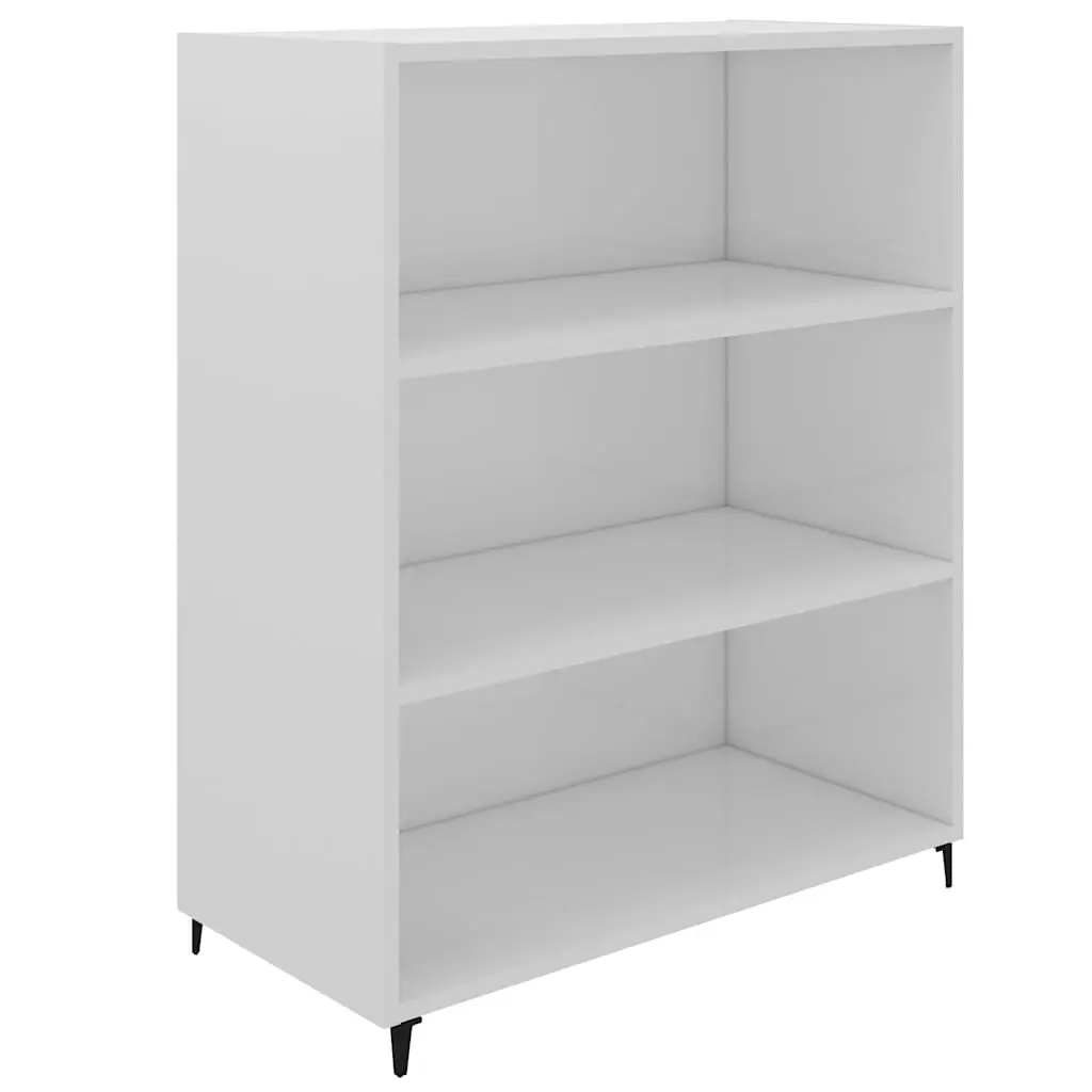 High Gloss White Sideboard Storage Cabinet 69.5x32.5x90cm