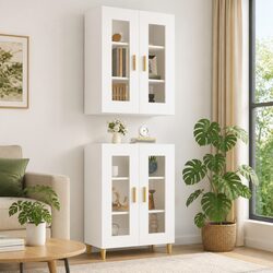 Charming White Hanging Wall Cabinet for Storage